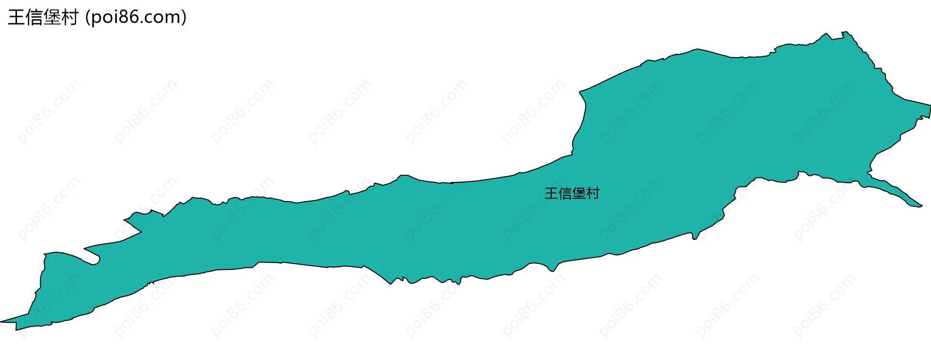 王信堡村边界地图