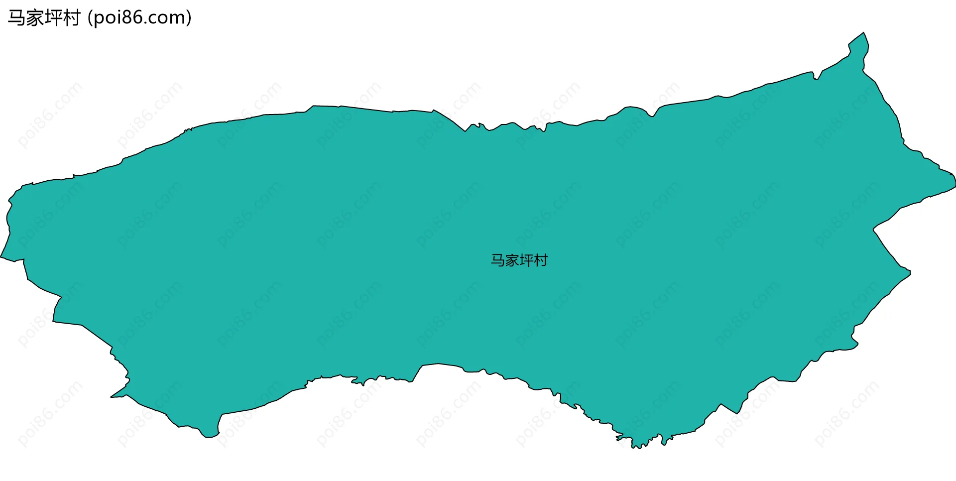 马家坪村边界地图