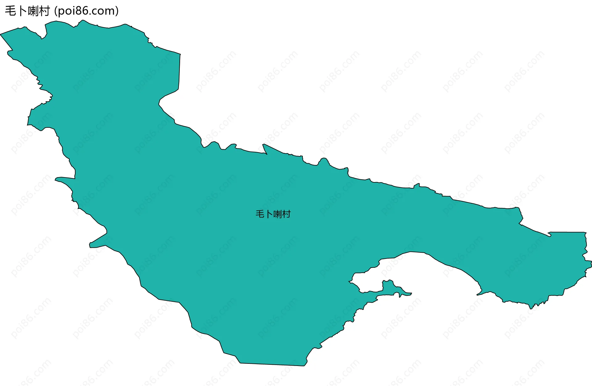 毛卜喇村边界地图