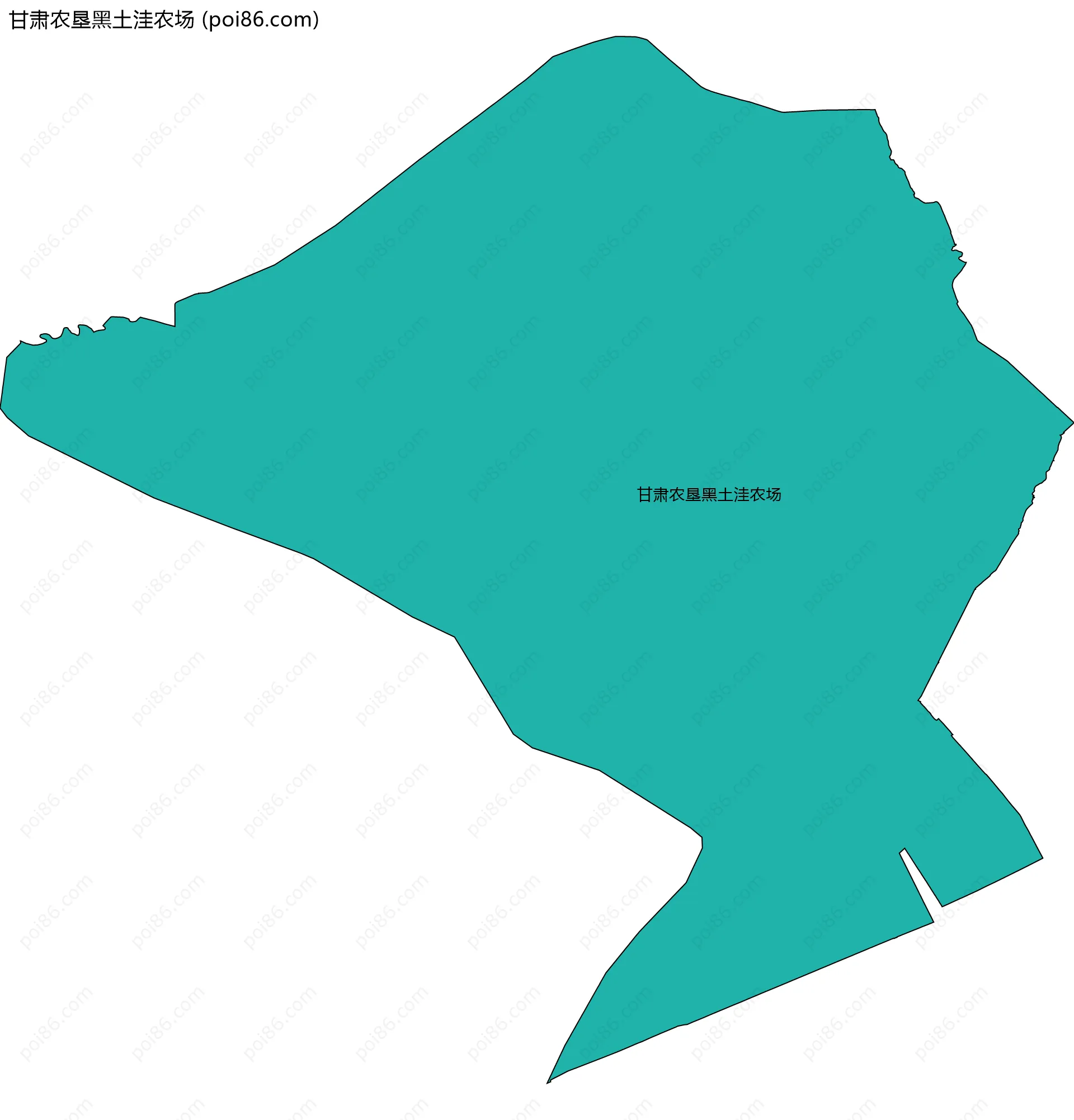 甘肃农垦黑土洼农场边界地图