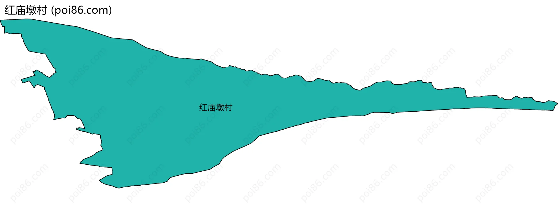 红庙墩村边界地图