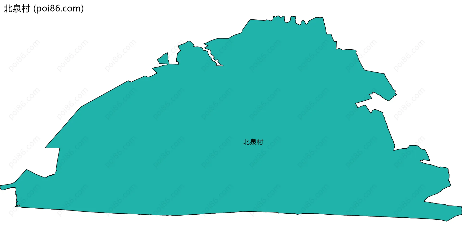 北泉村边界地图