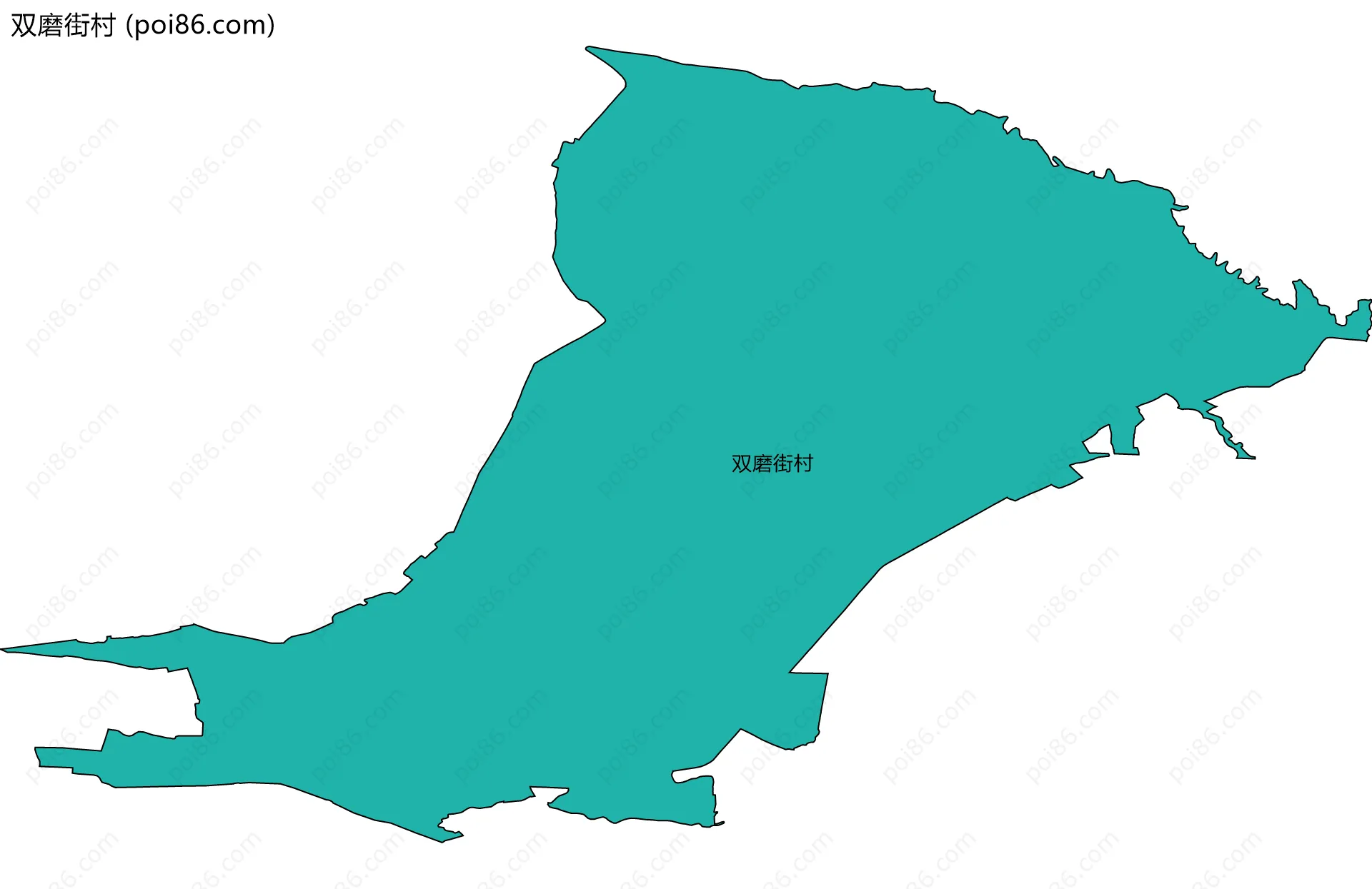 双磨街村边界地图