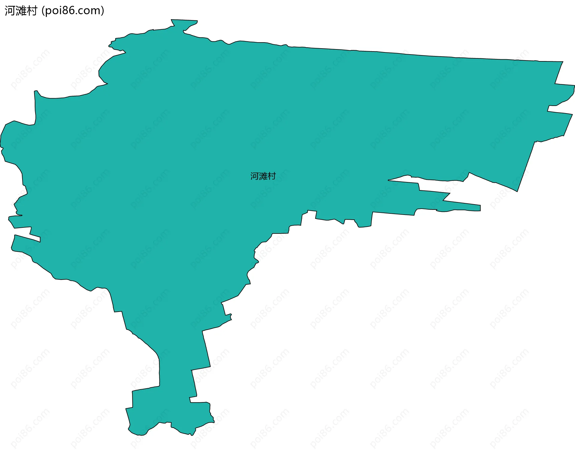 河滩村边界地图