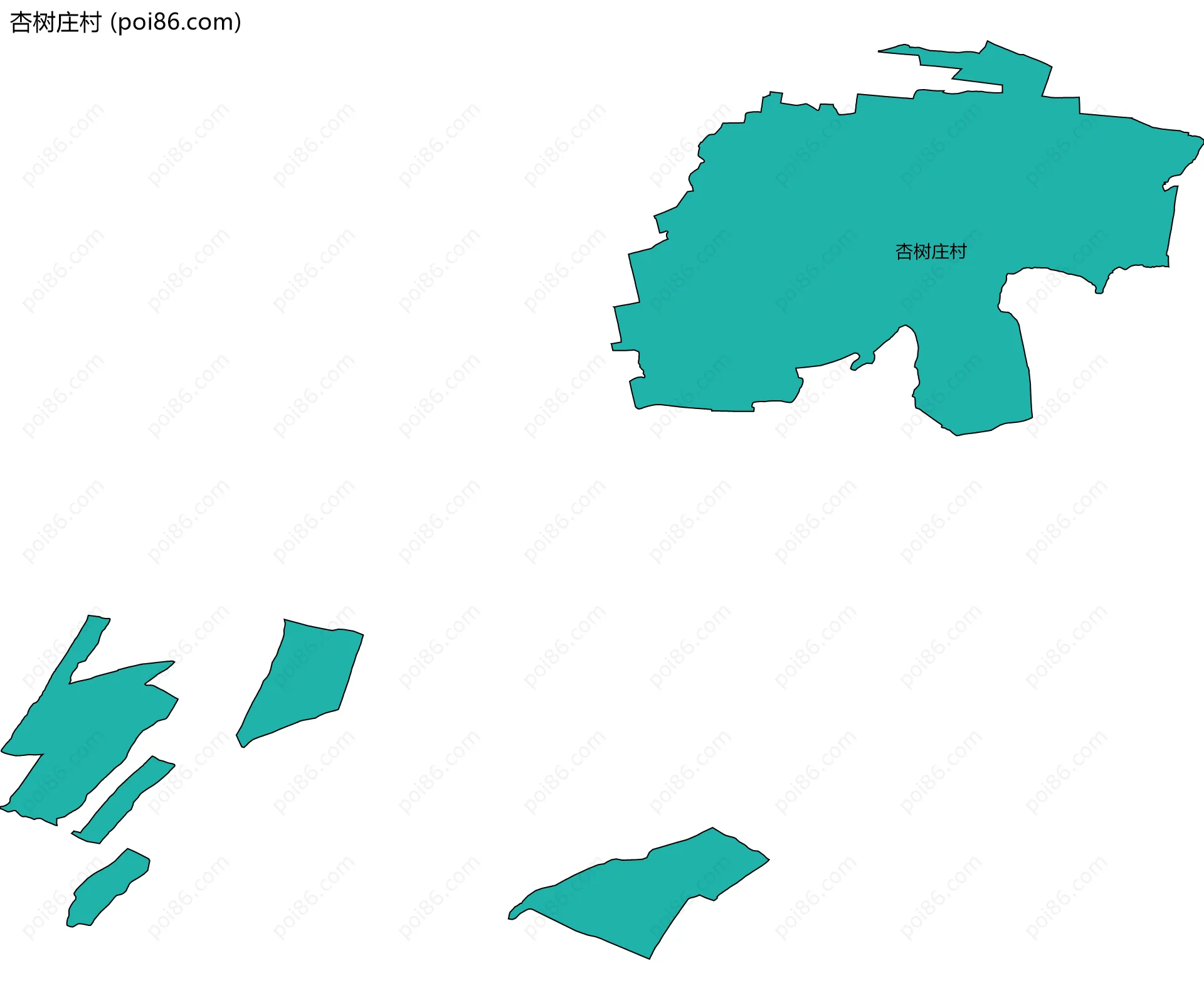 杏树庄村边界地图