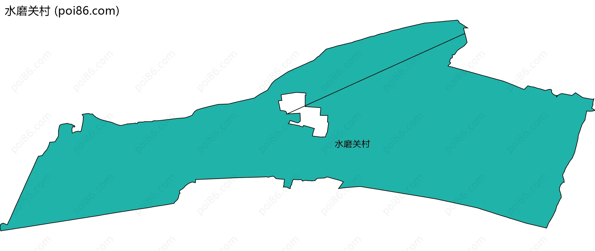水磨关村边界地图