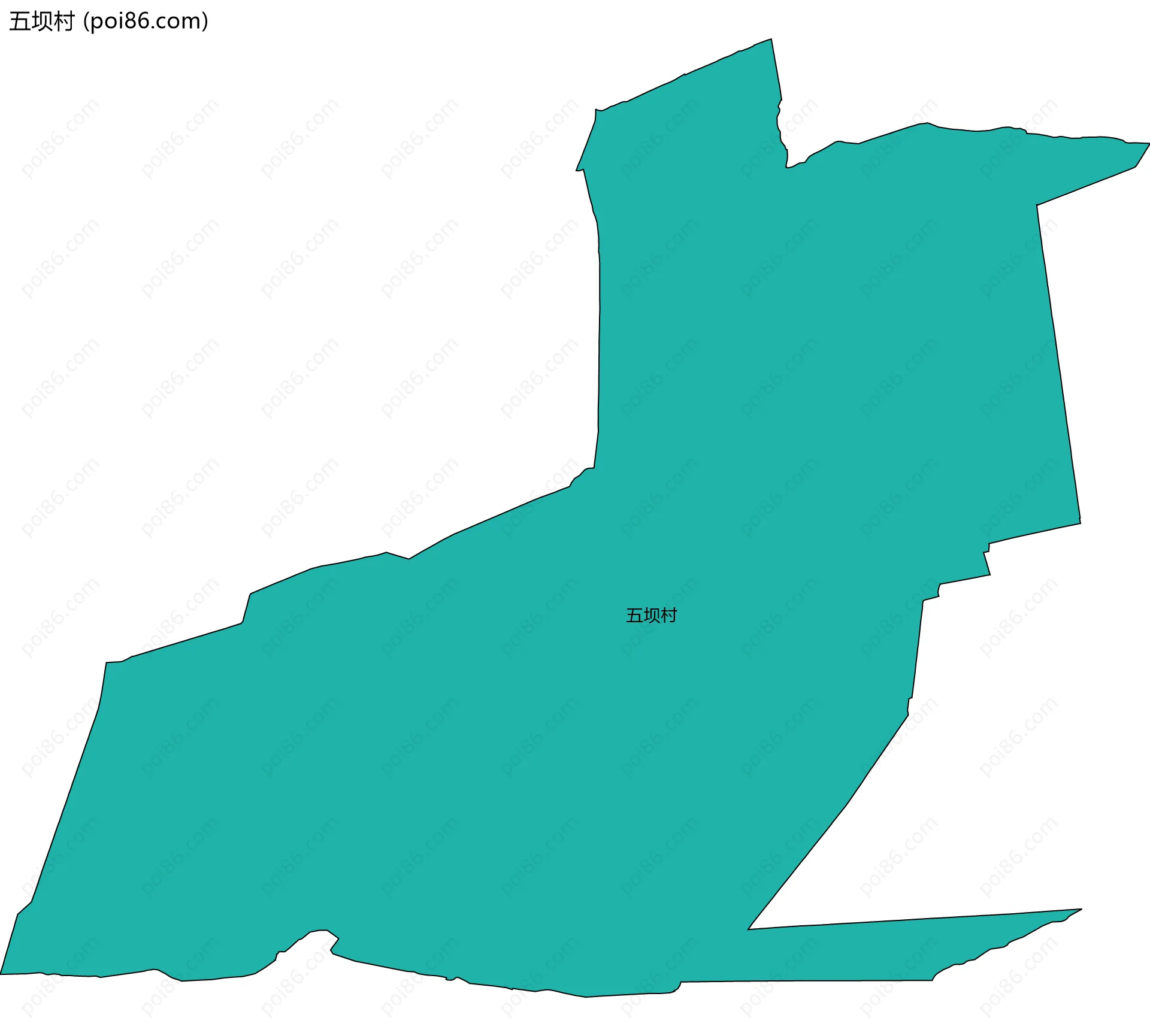 五坝村边界地图