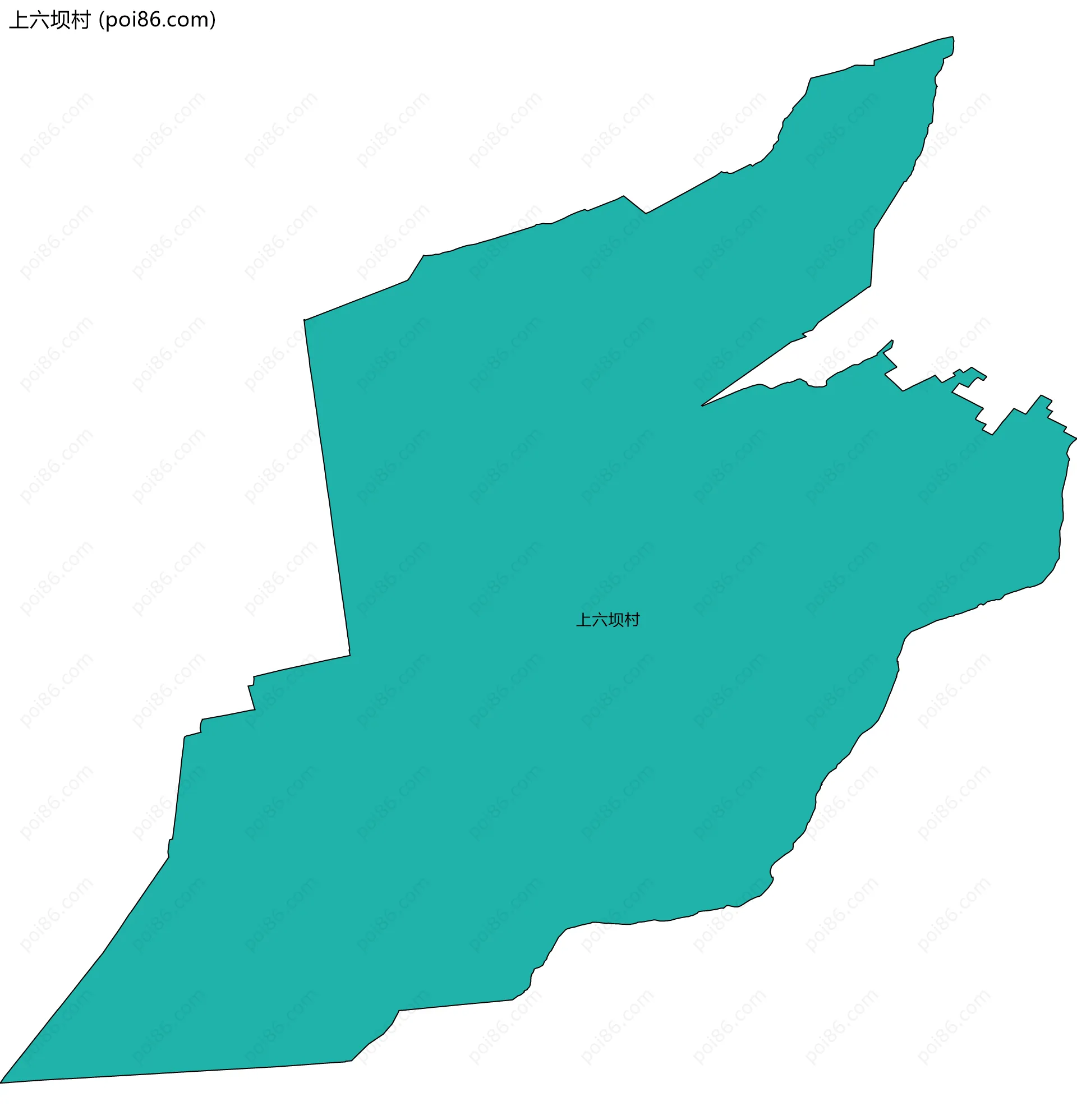 上六坝村边界地图