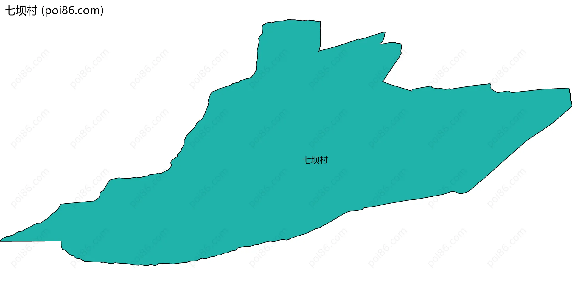 七坝村边界地图