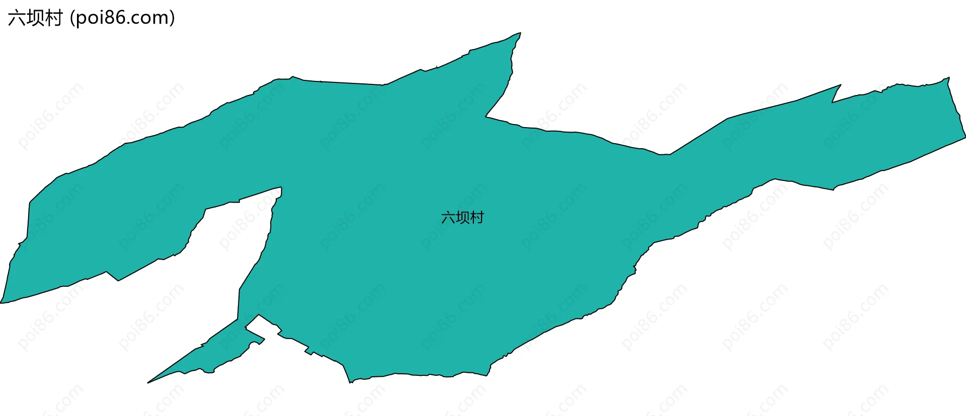 六坝村边界地图