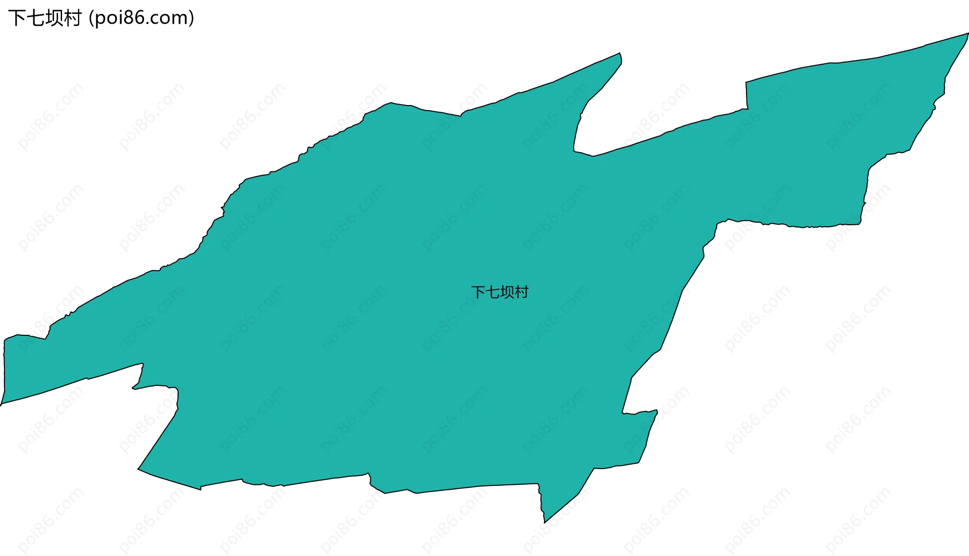 下七坝村边界地图