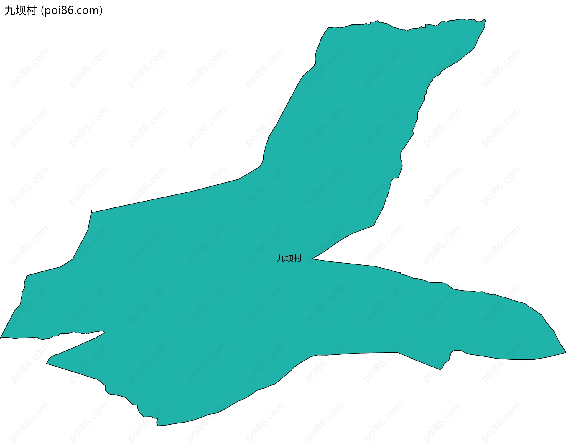 九坝村边界地图