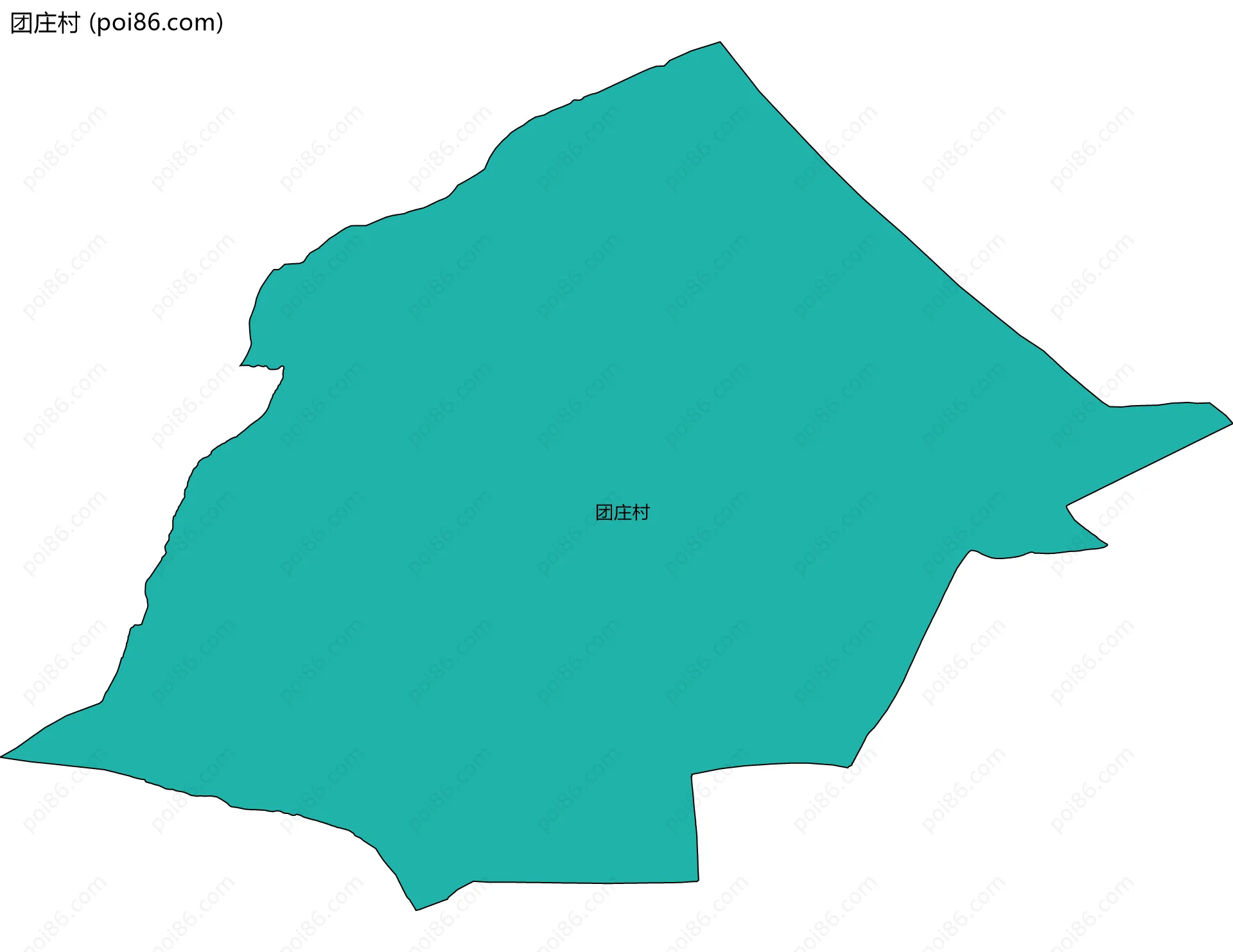 团庄村边界地图