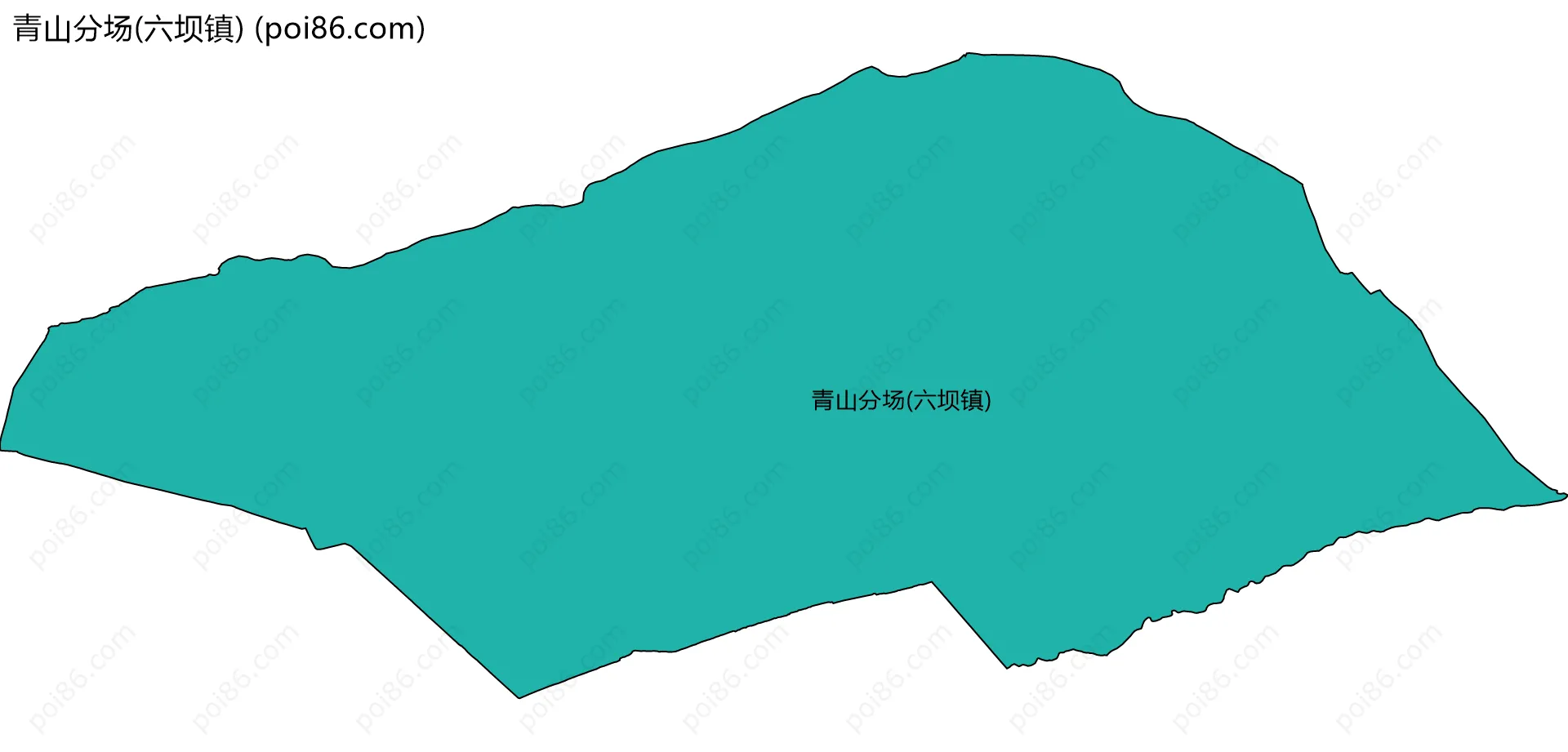 青山分场(六坝镇)边界地图