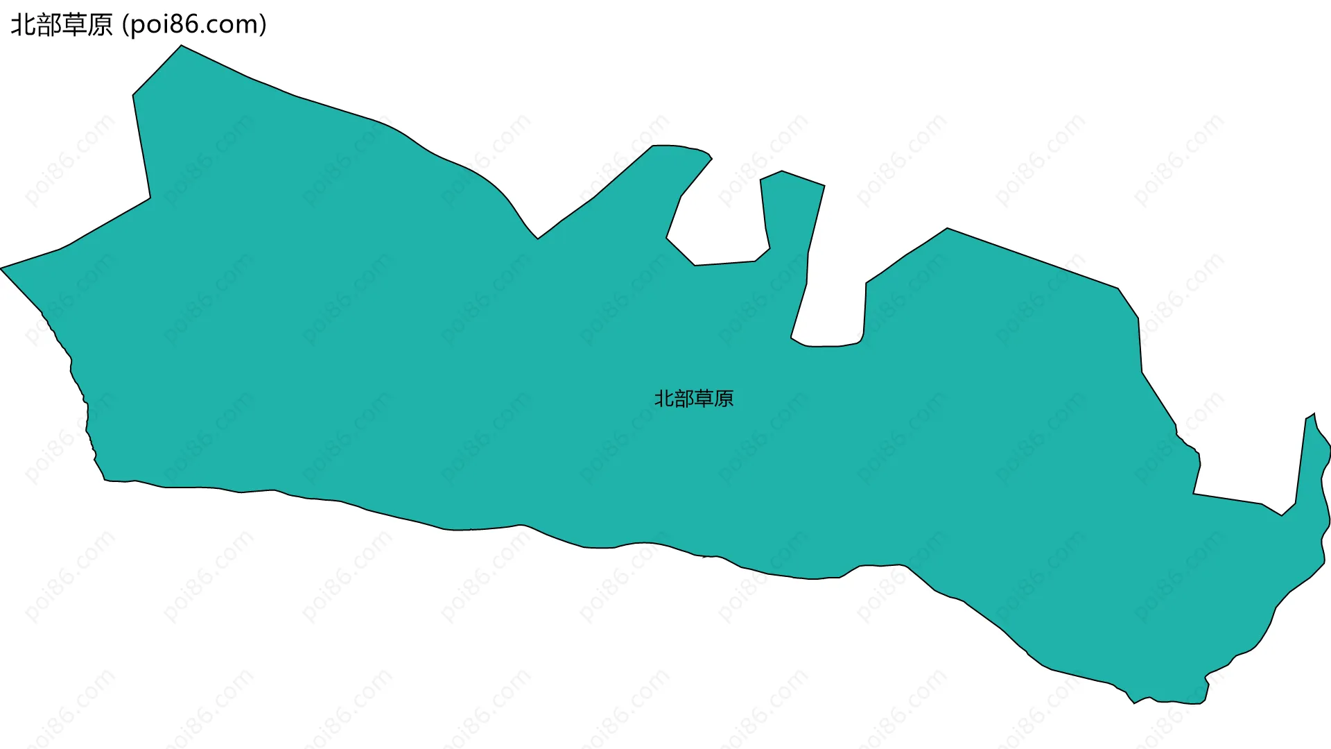 北部草原边界地图