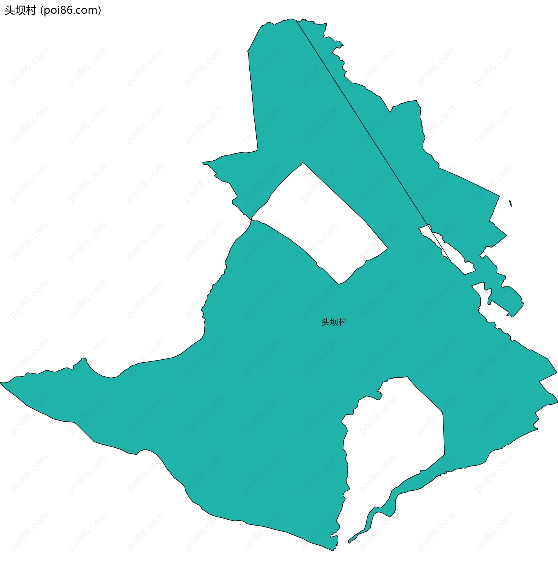 头坝村边界地图