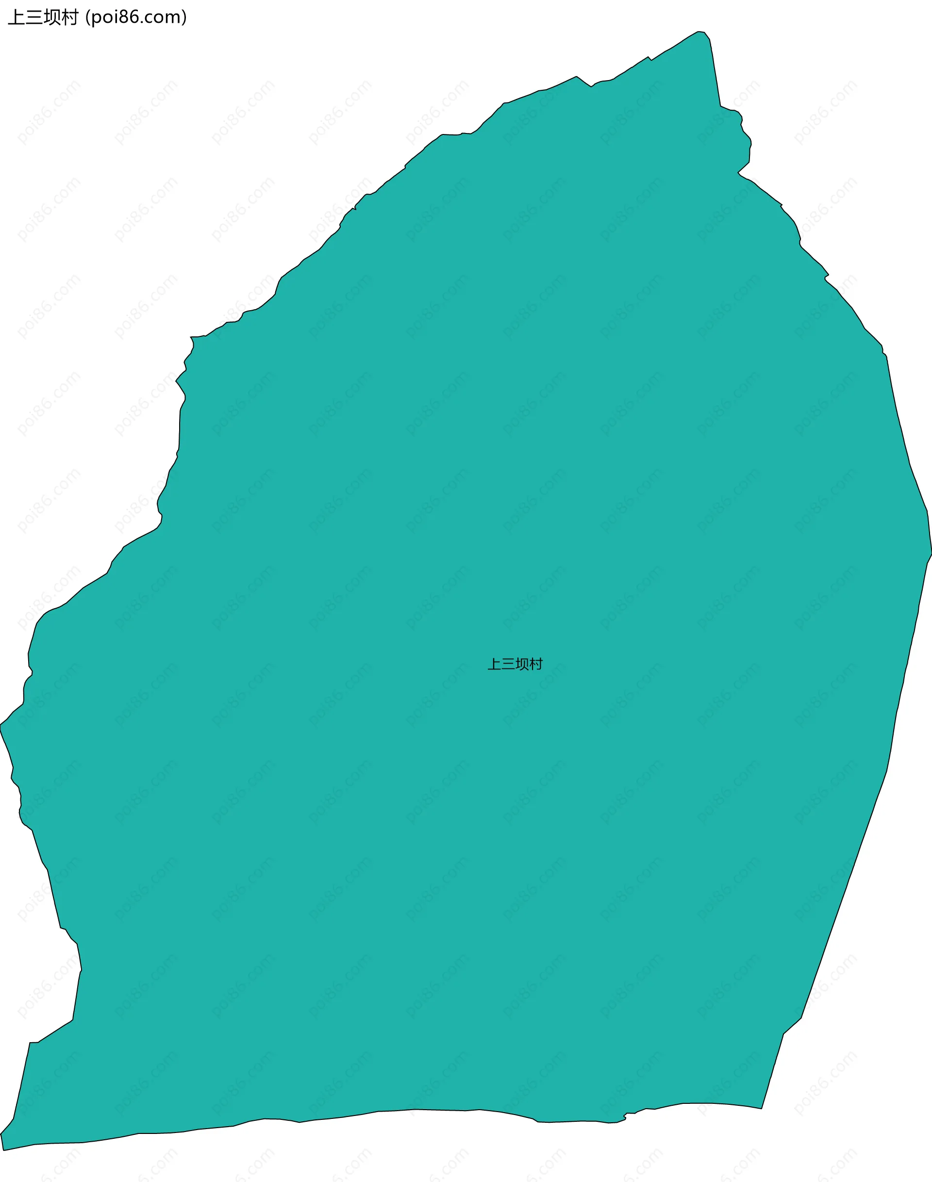 上三坝村边界地图