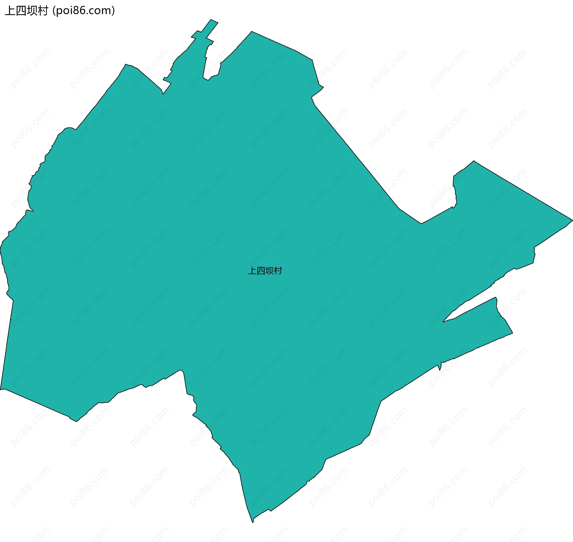 上四坝村边界地图