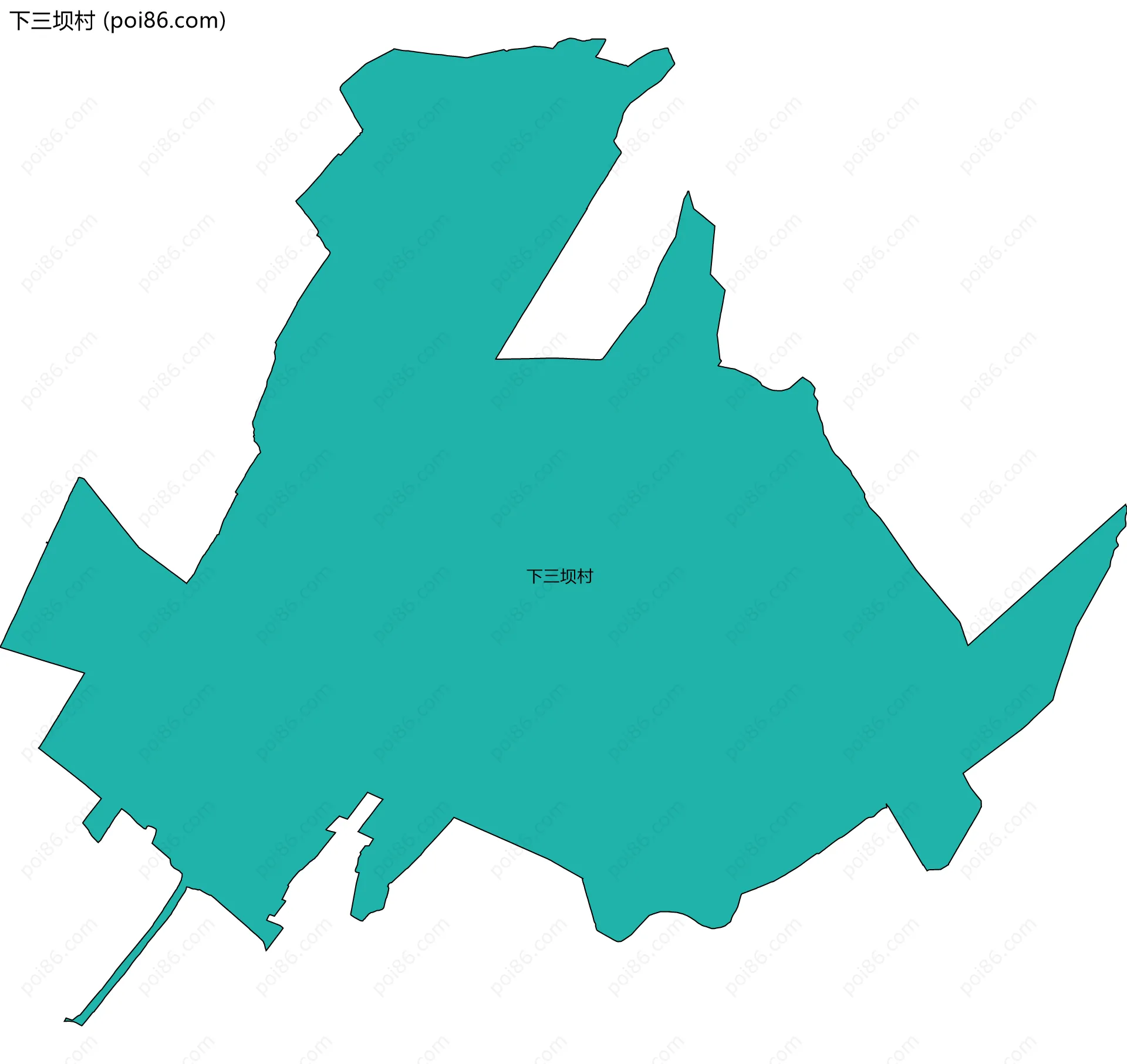 下三坝村边界地图