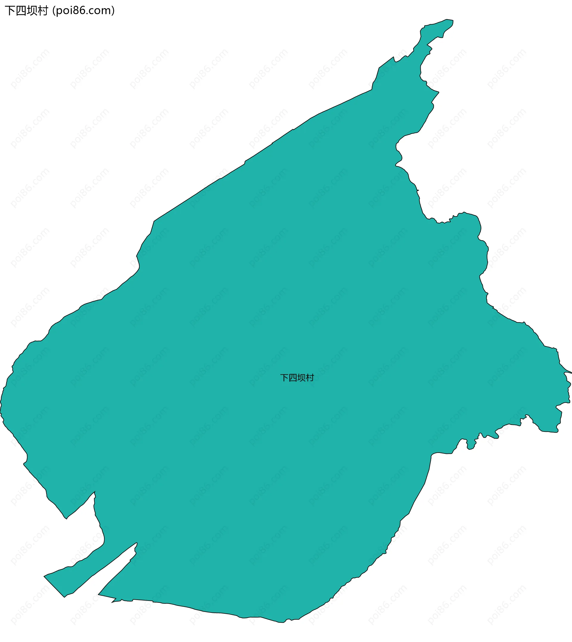 下四坝村边界地图