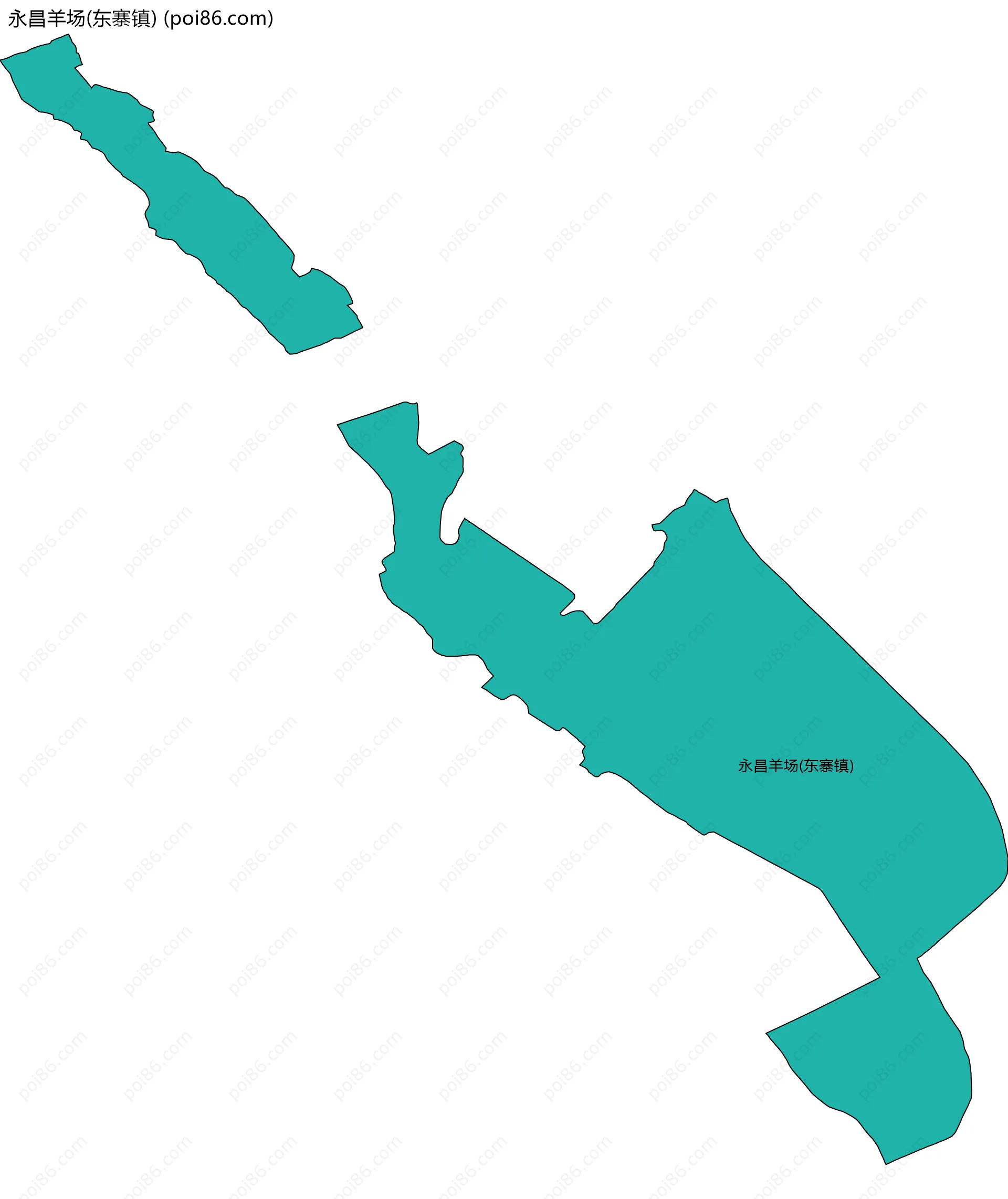 永昌羊场(东寨镇)边界地图