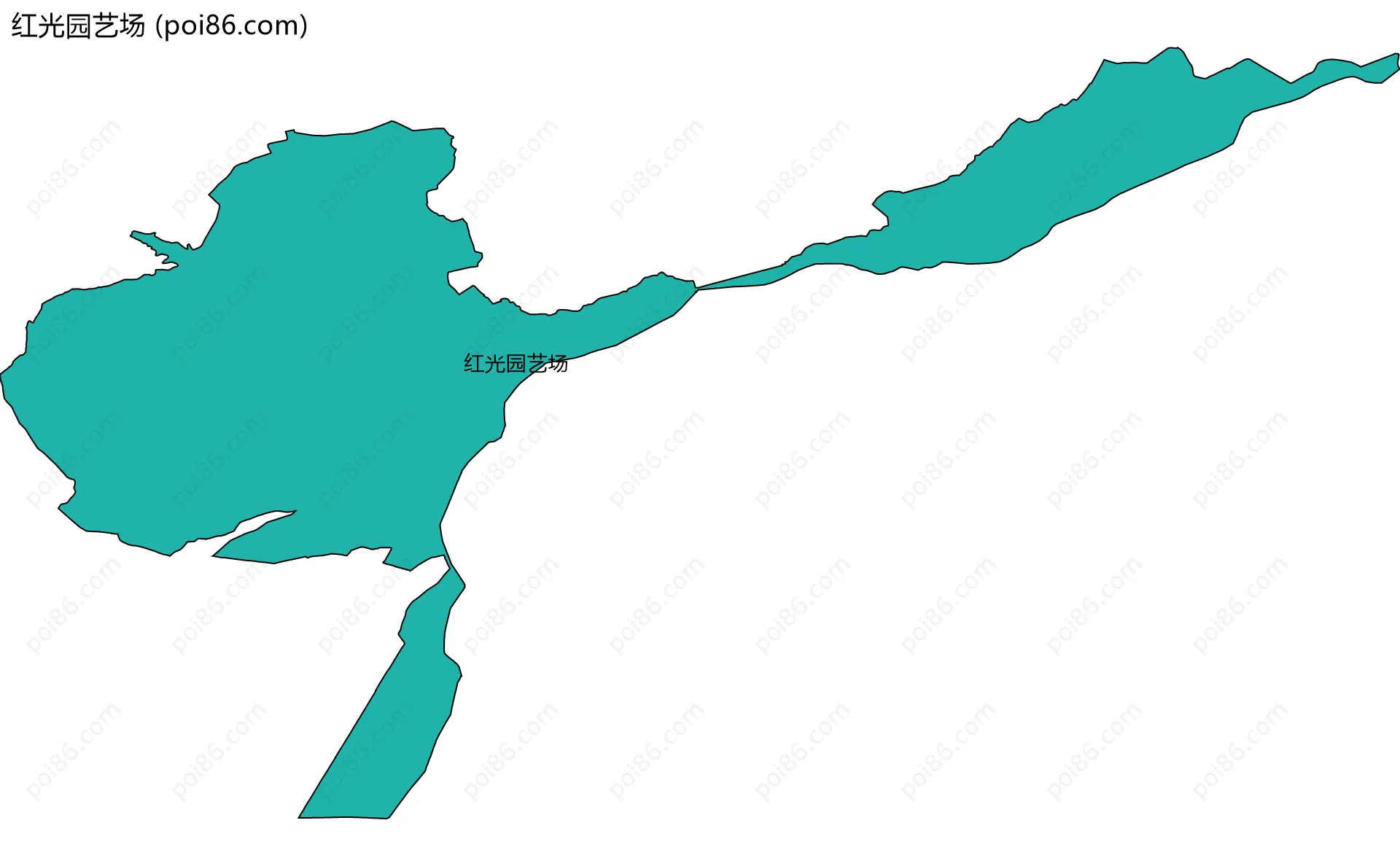 红光园艺场边界地图