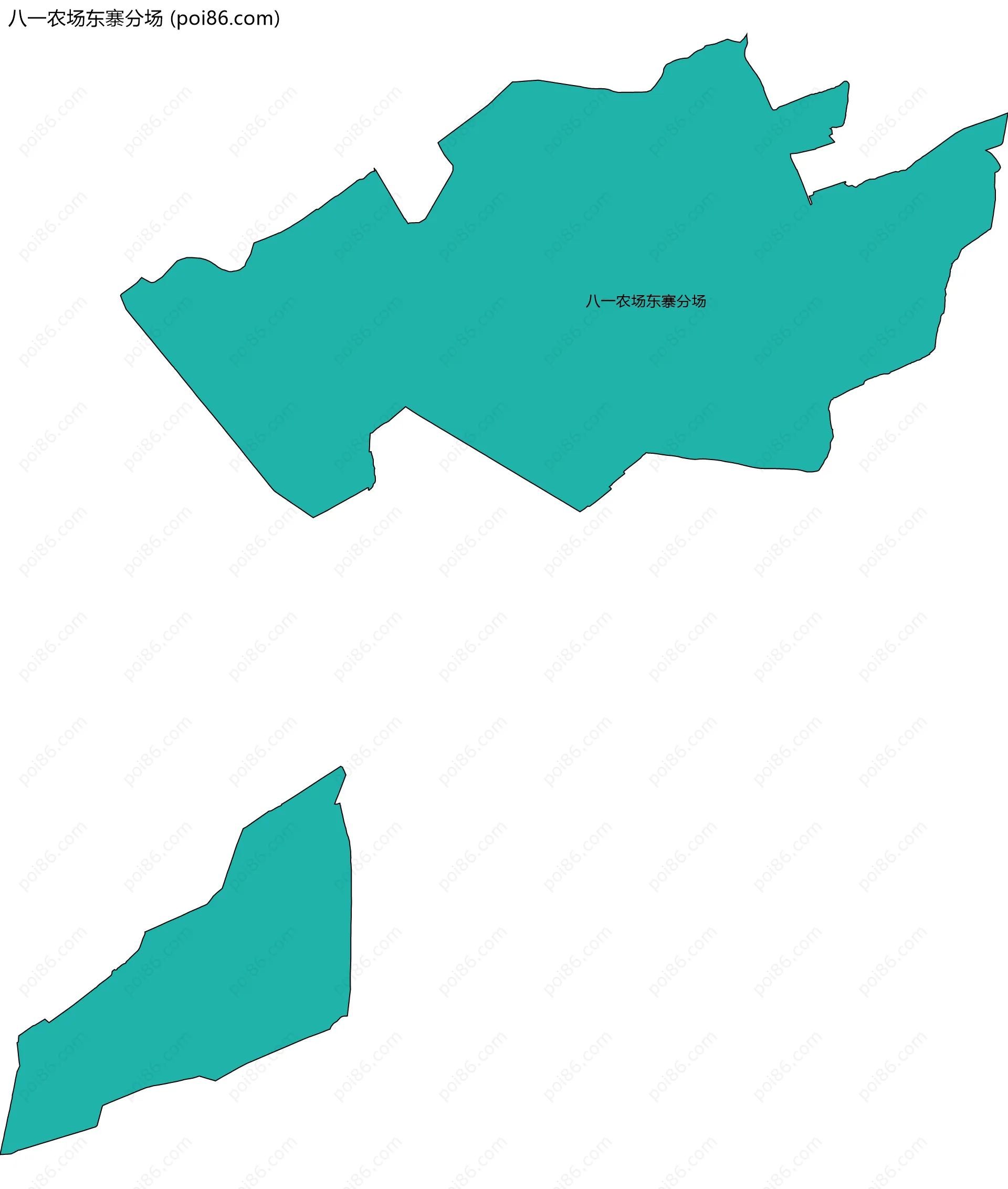 八一农场东寨分场边界地图