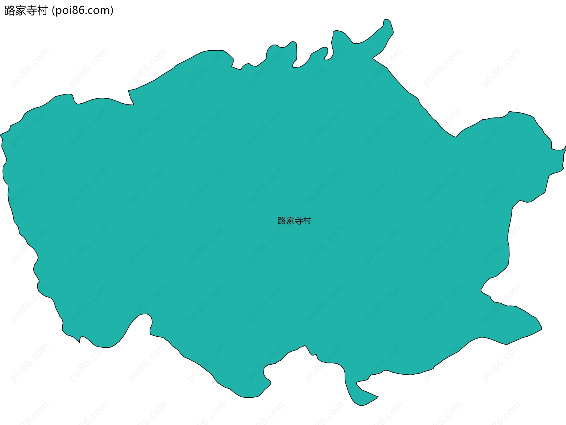 路家寺村边界地图