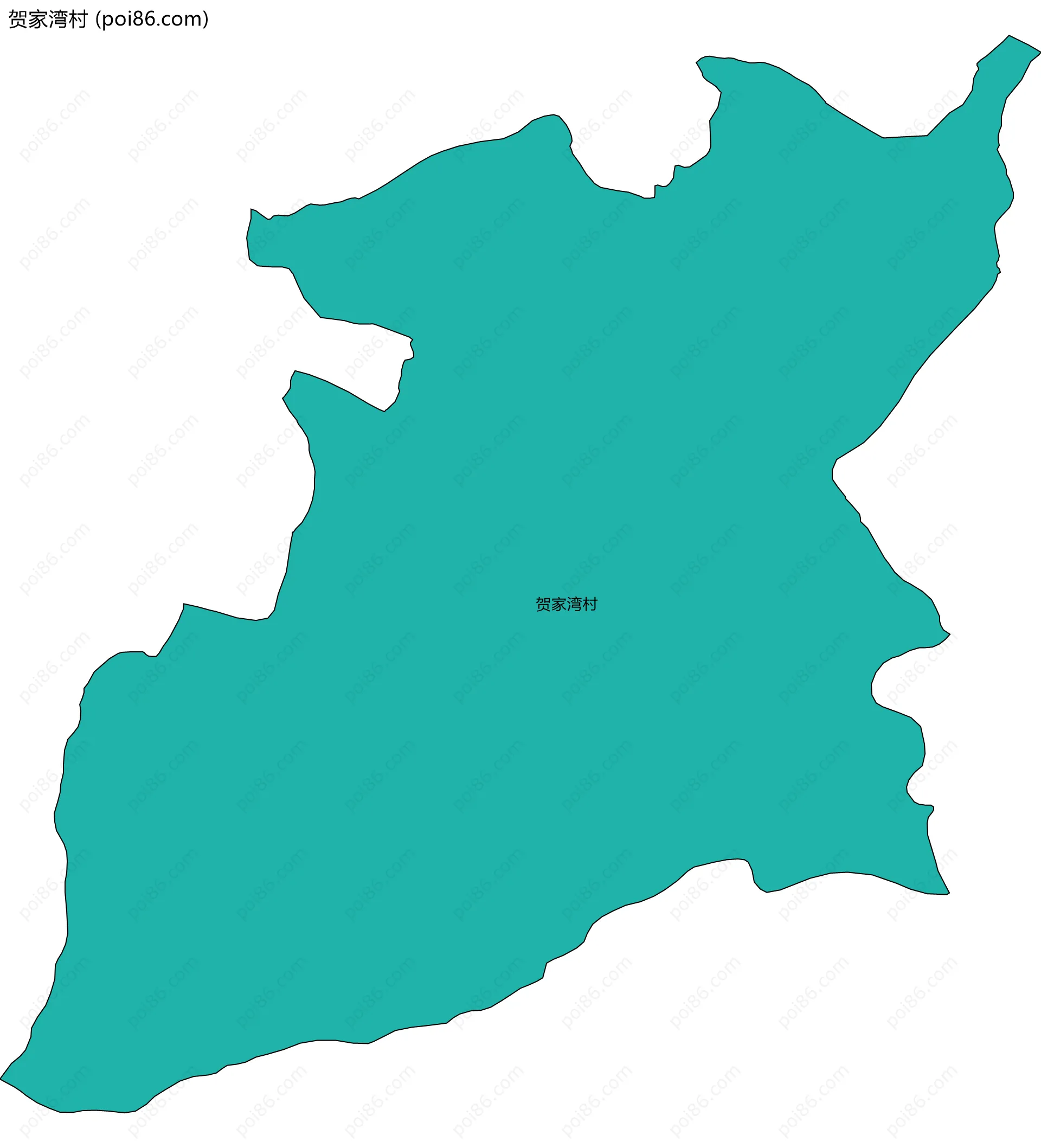 贺家湾村边界地图