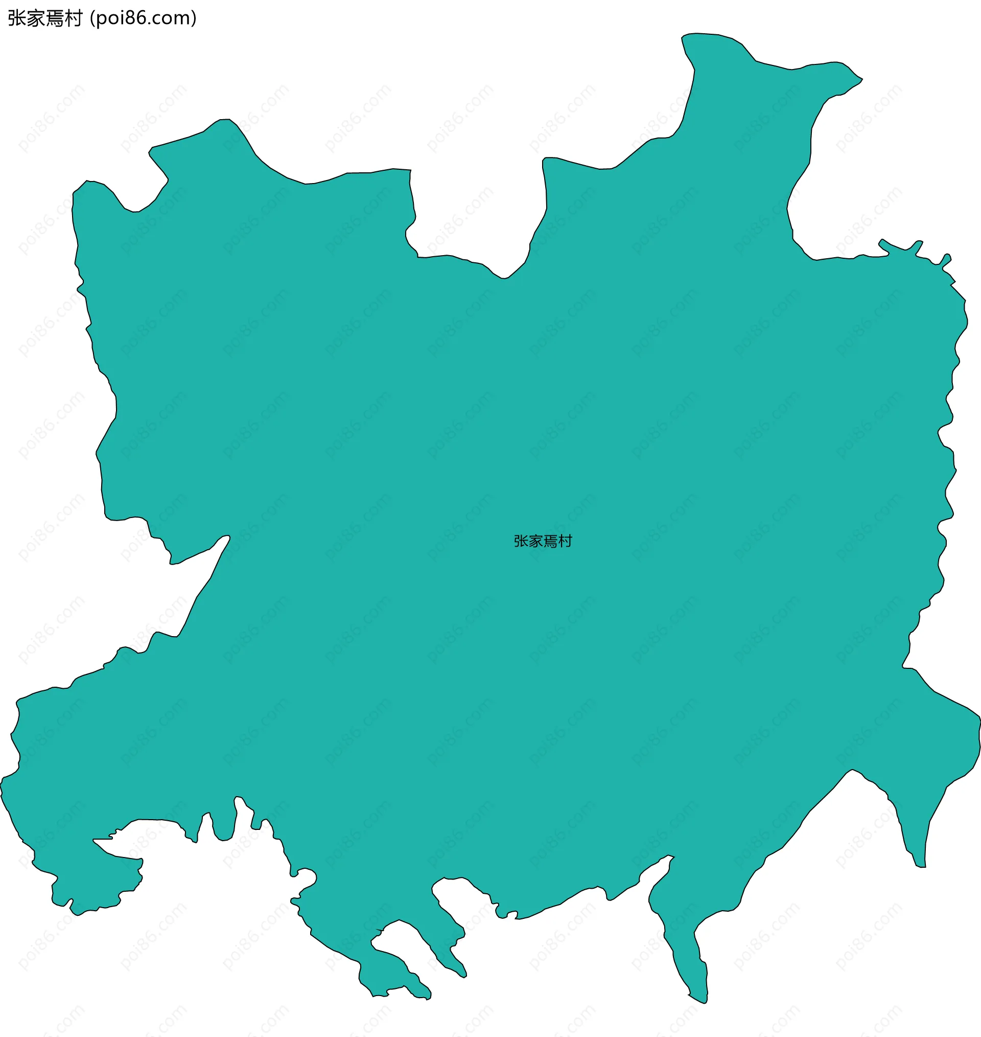 张家焉村边界地图