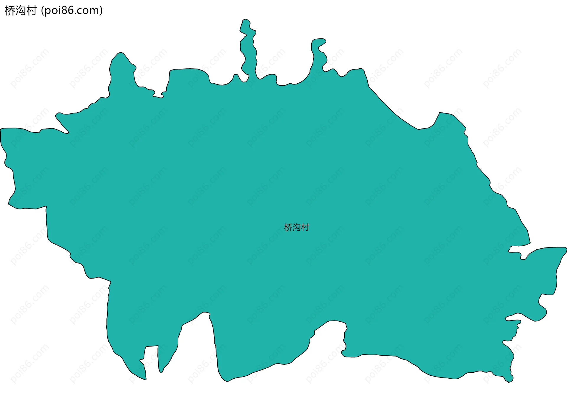 桥沟村边界地图