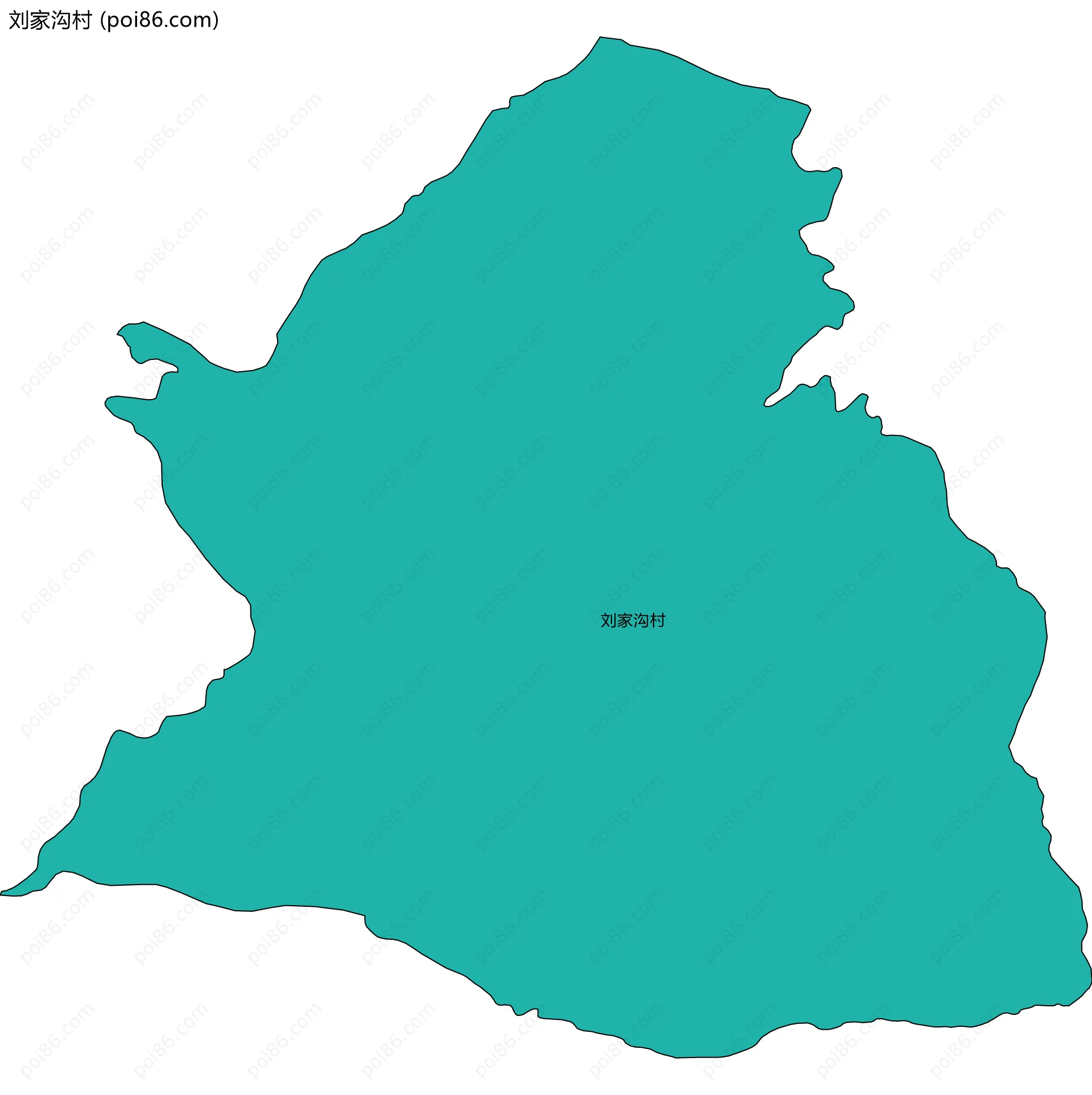 刘家沟村边界地图