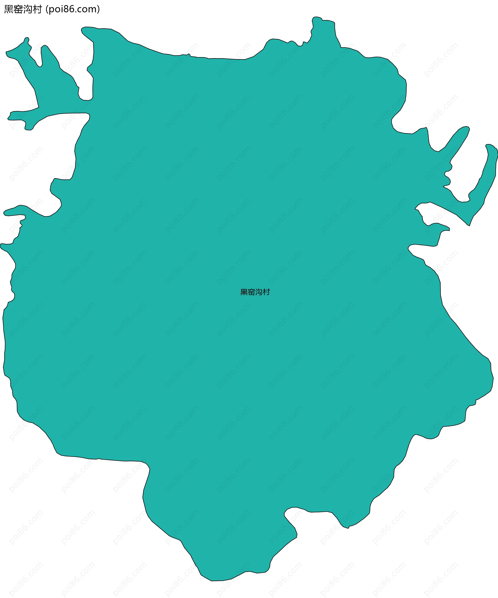 黑窑沟村边界地图