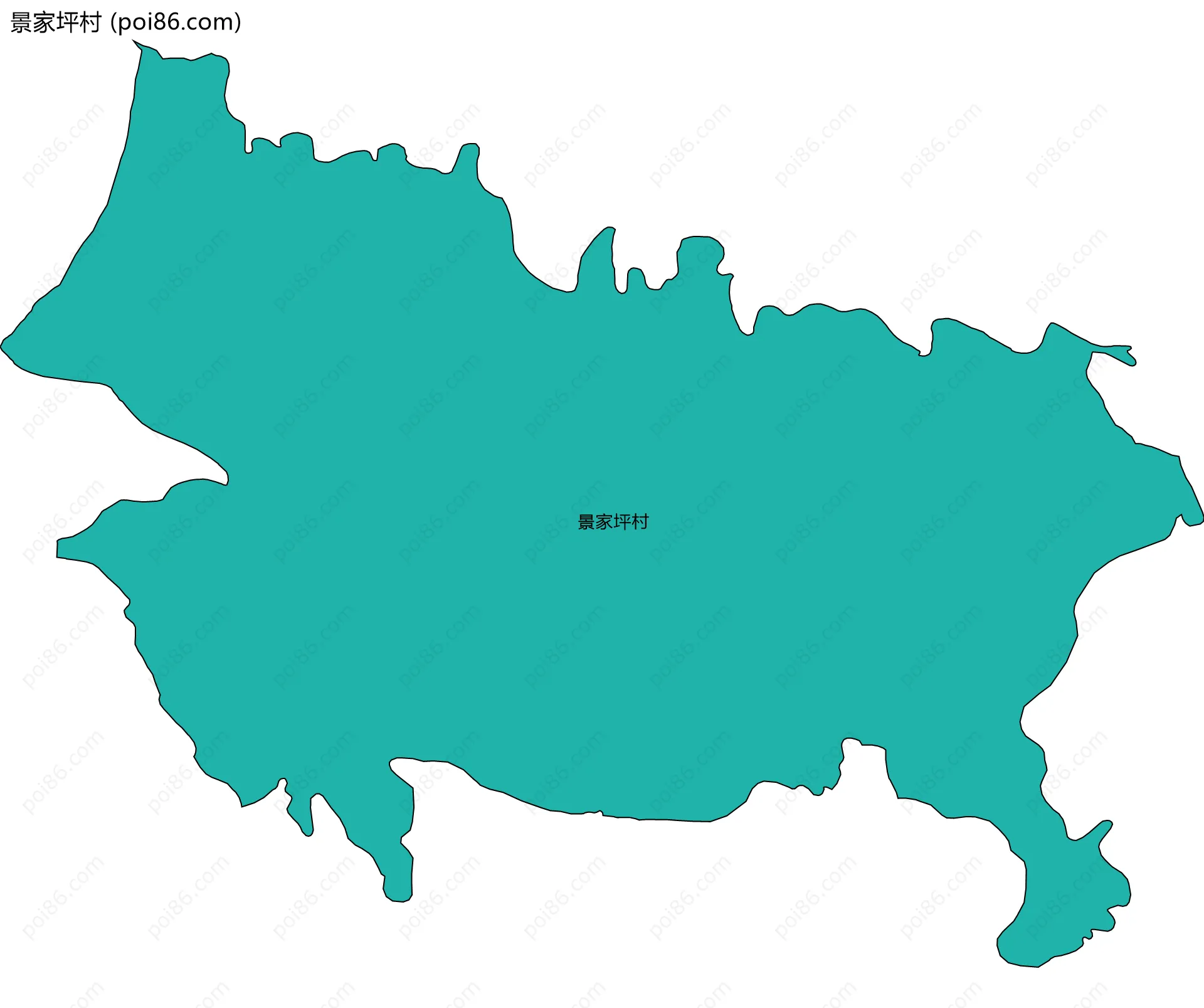 景家坪村边界地图