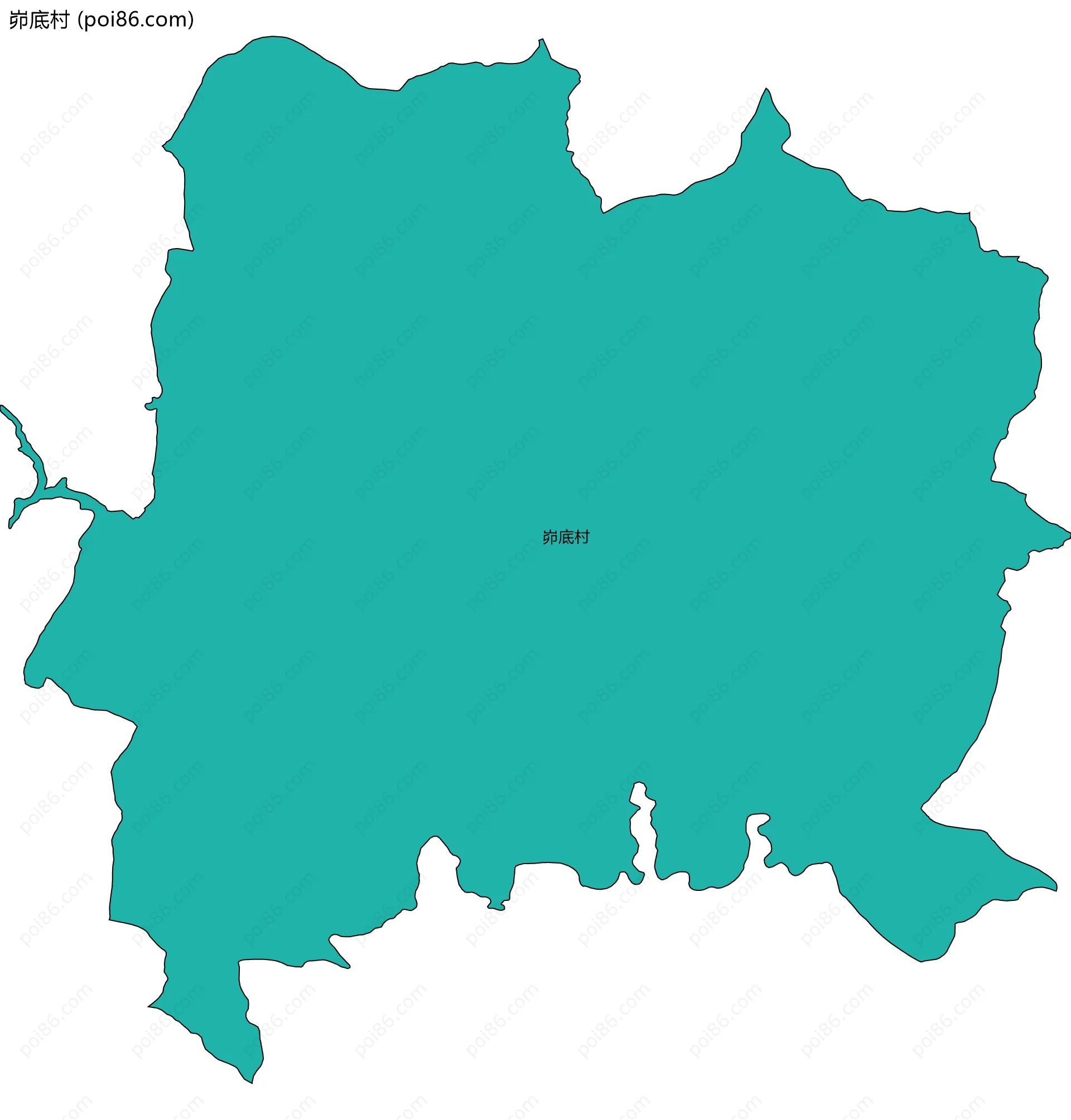 峁底村边界地图