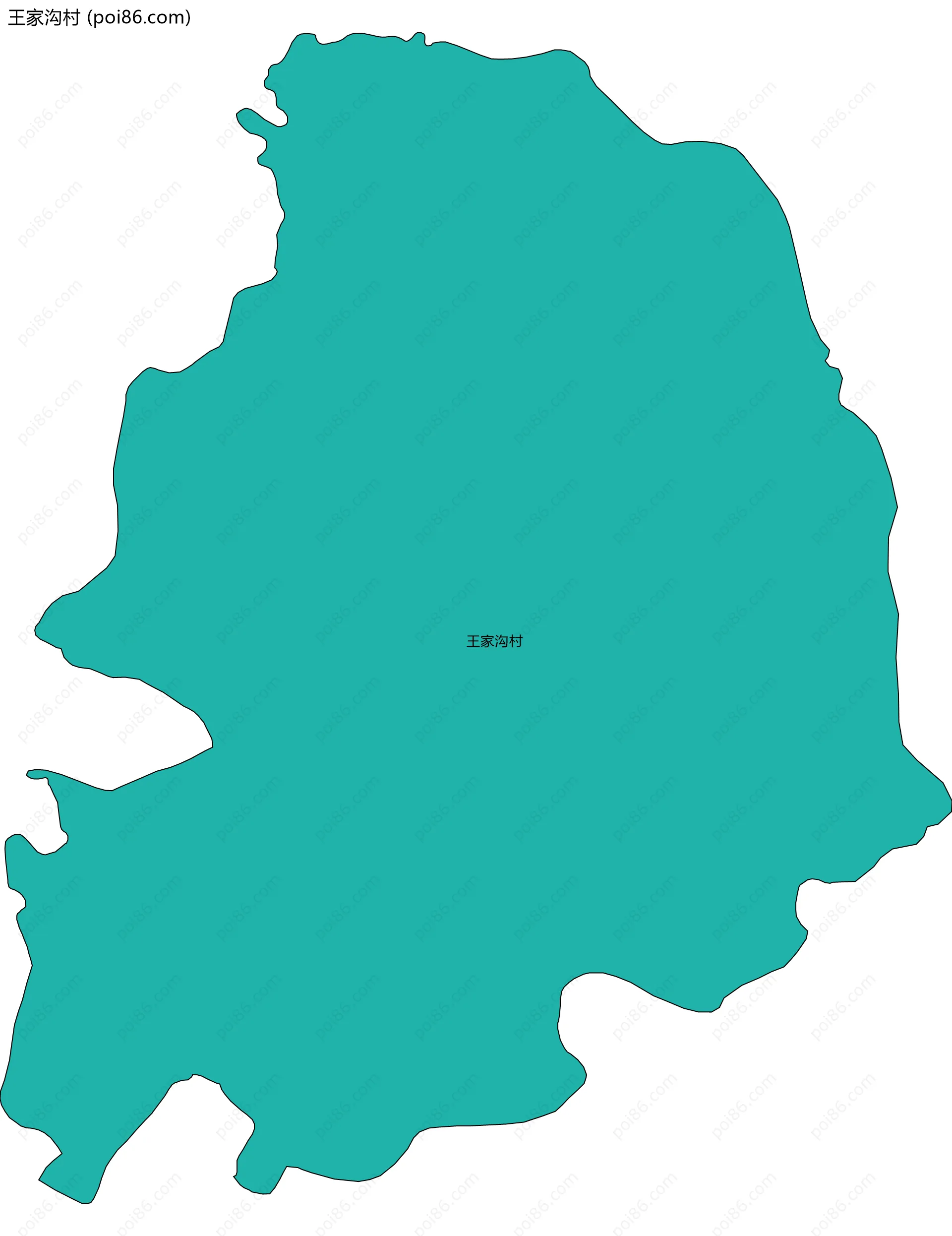 王家沟村边界地图