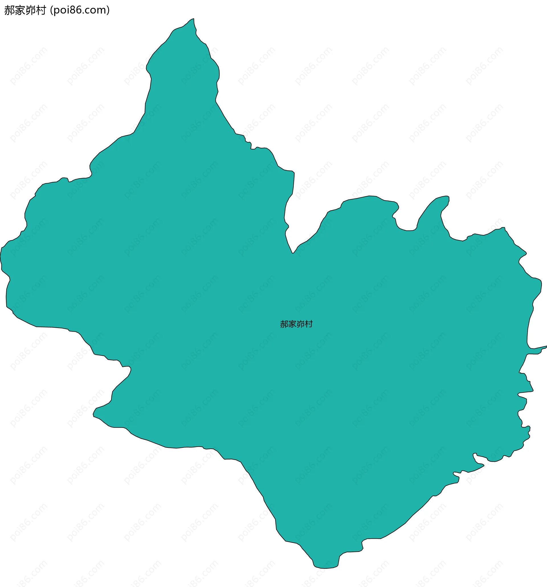 郝家峁村边界地图