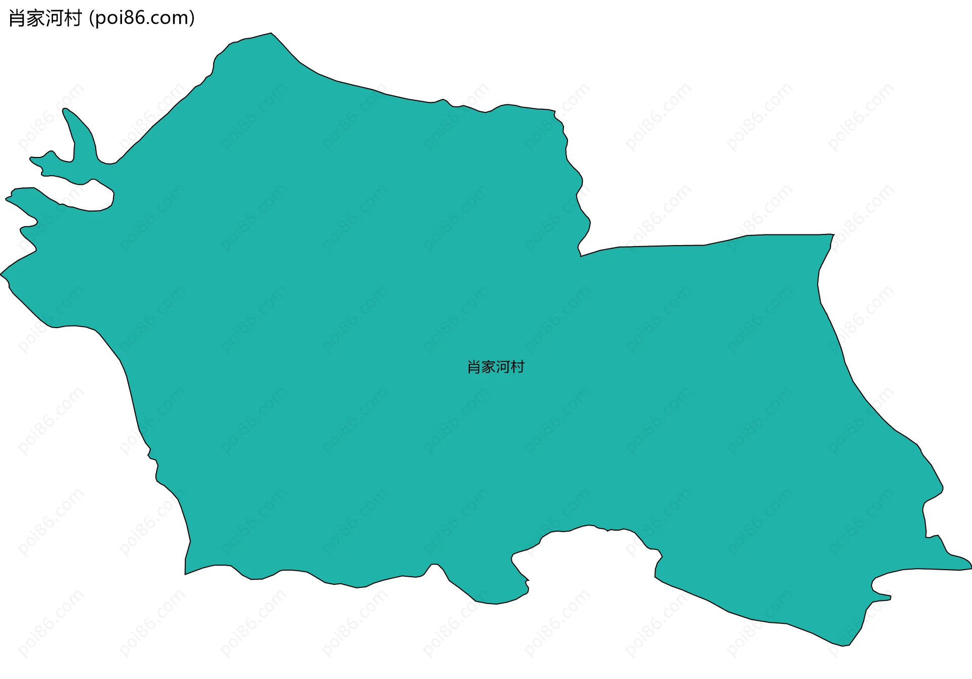 肖家河村边界地图