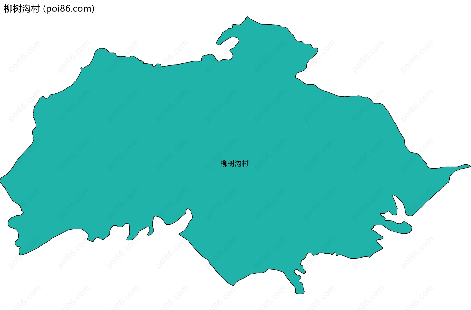 柳树沟村边界地图