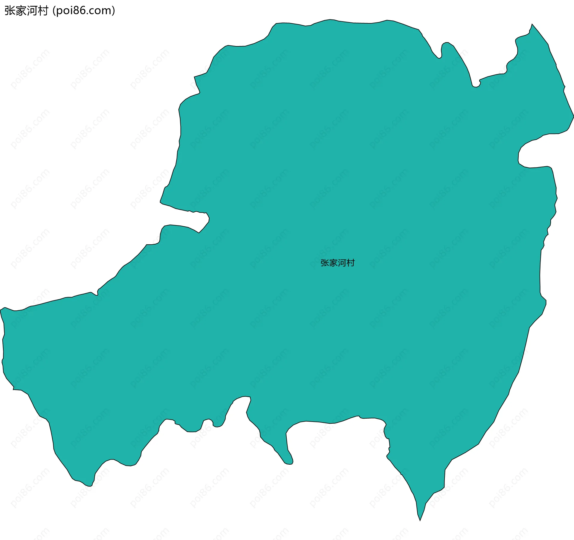 张家河村边界地图