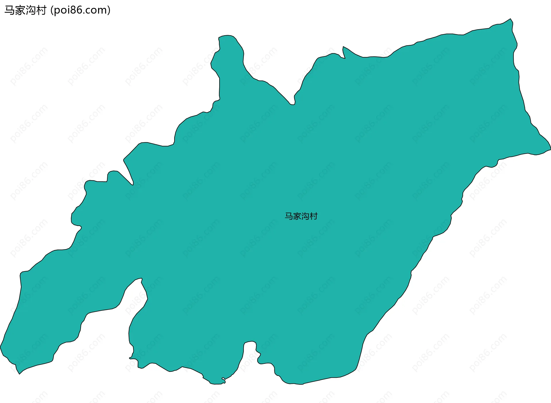 马家沟村边界地图