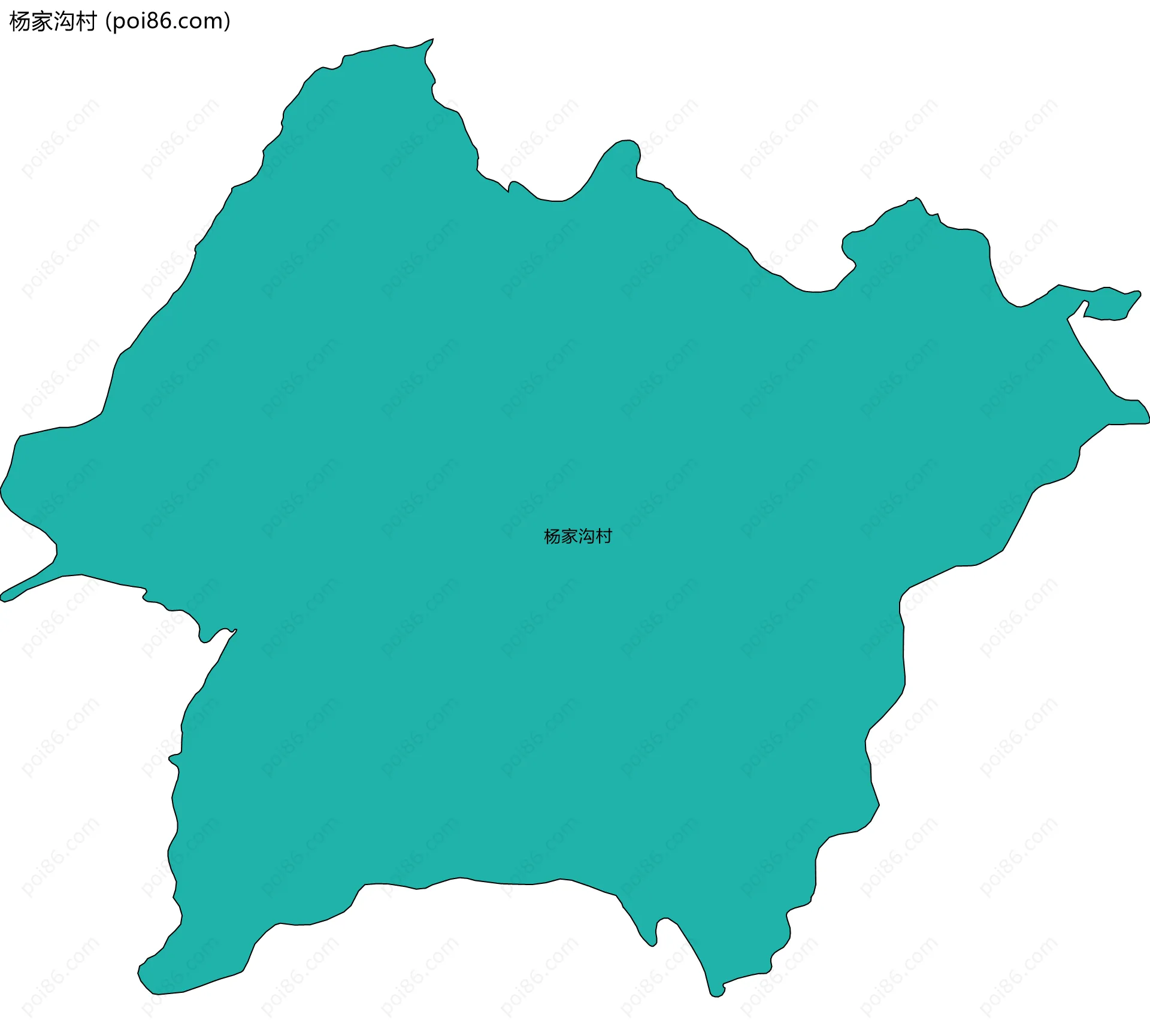 杨家沟村边界地图