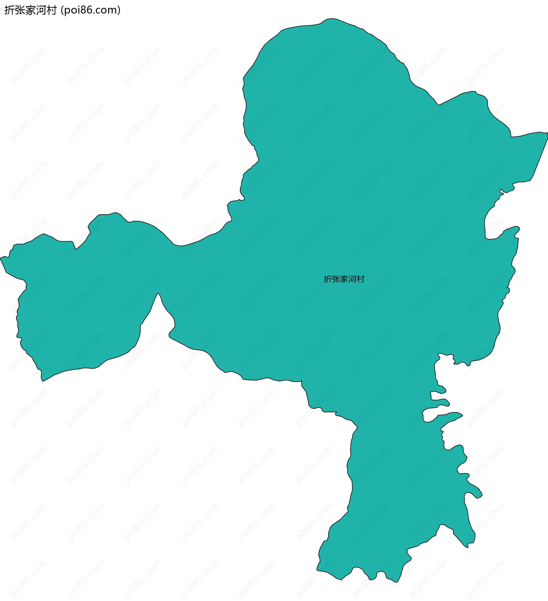 折张家河村边界地图