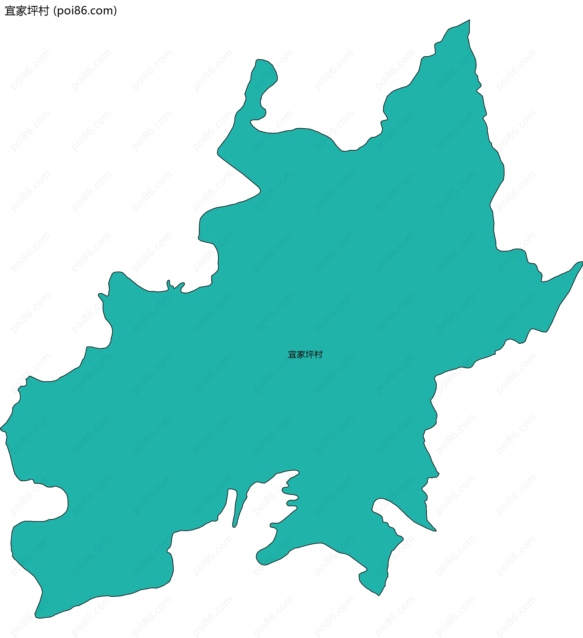 宜家坪村边界地图