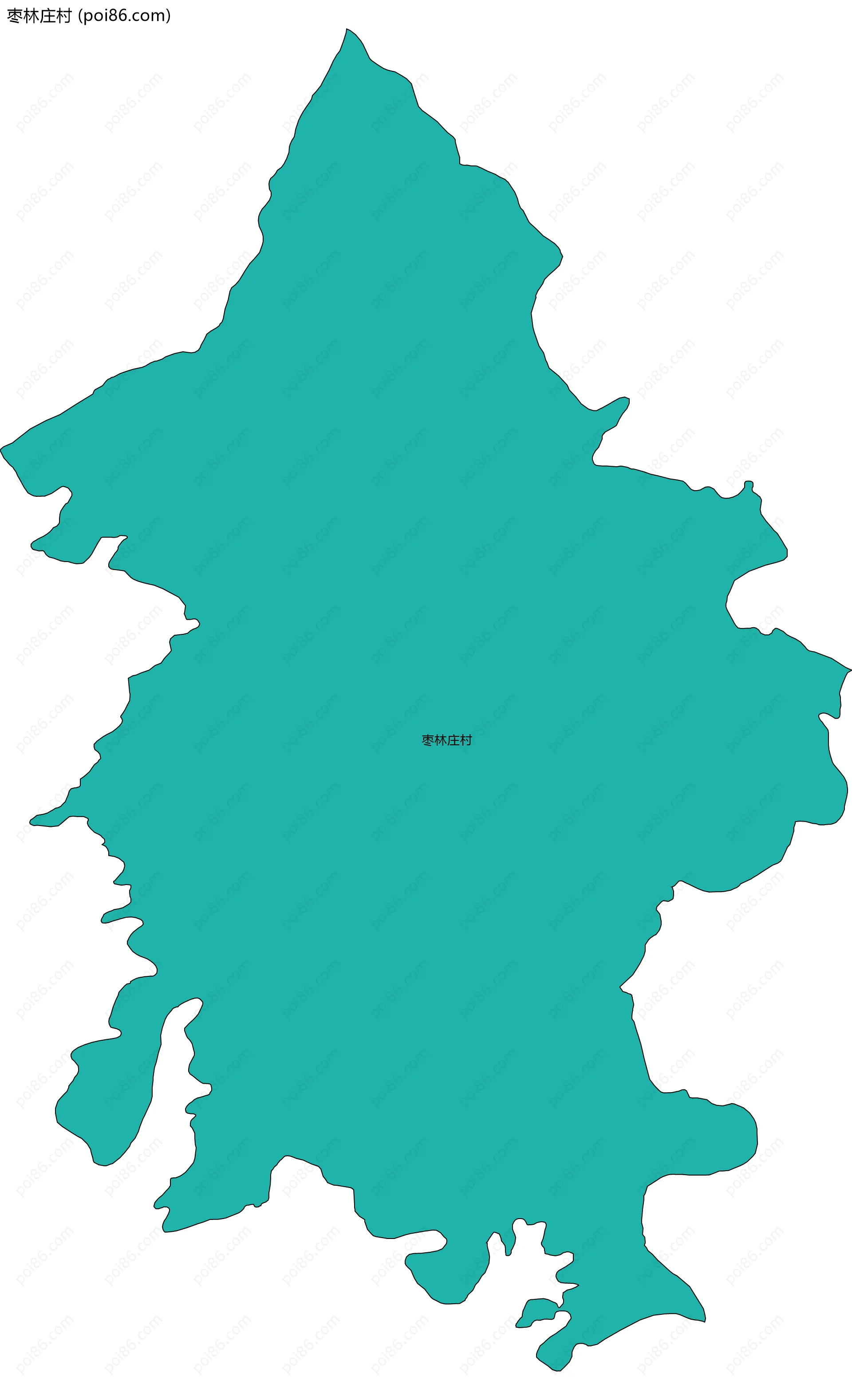 枣林庄村边界地图