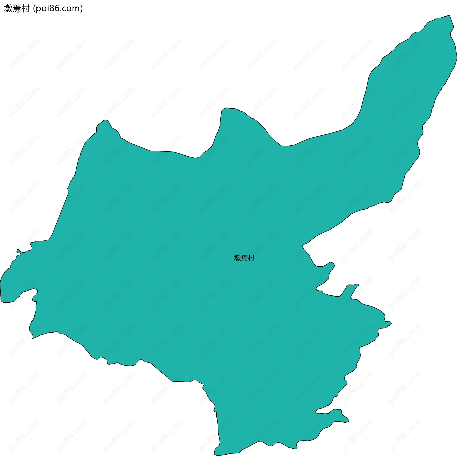 墩焉村边界地图