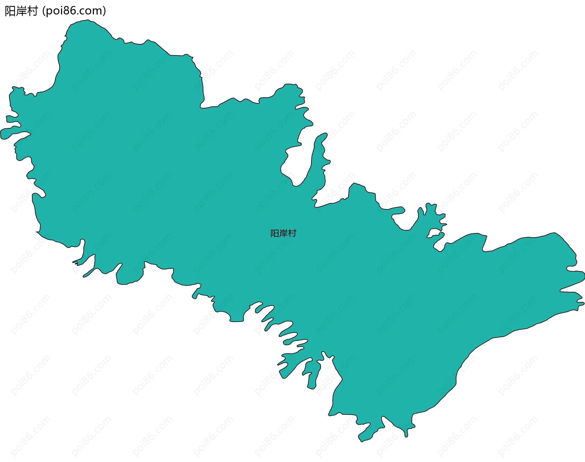 阳岸村边界地图