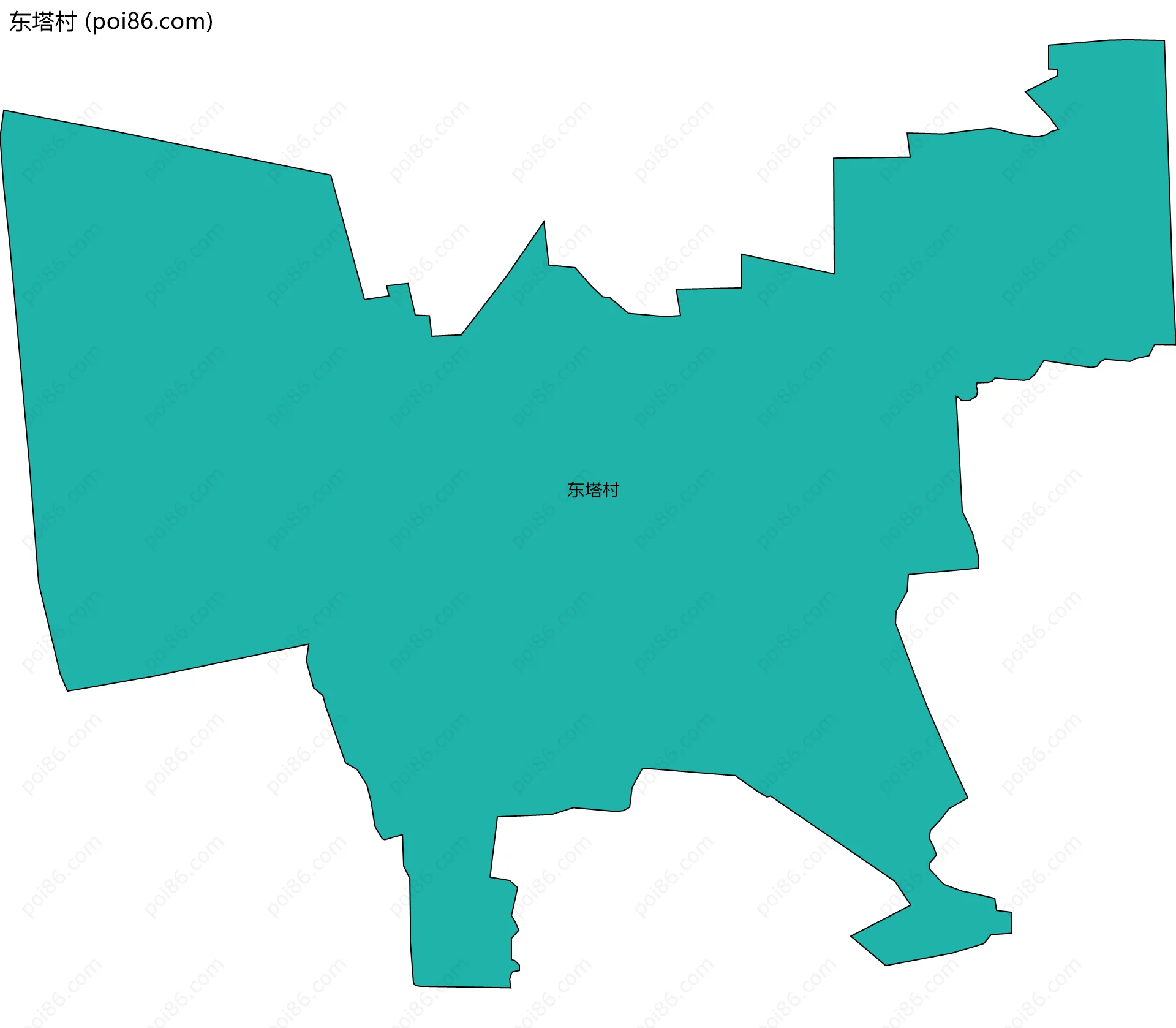 东塔村边界地图