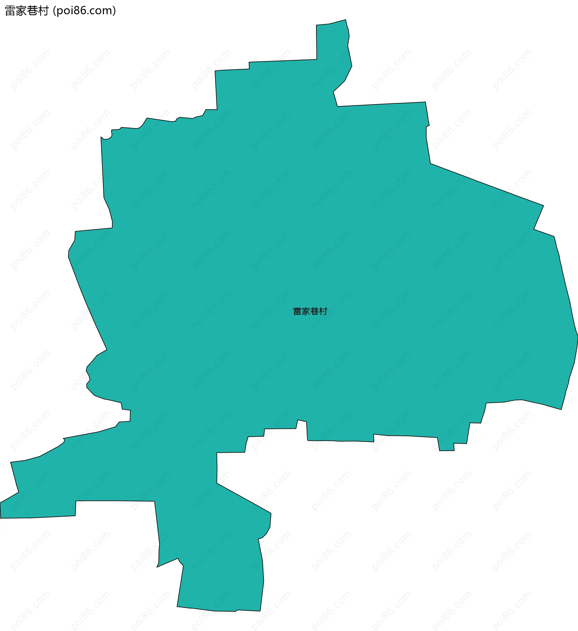 雷家巷村边界地图