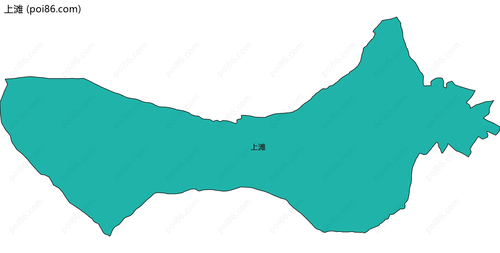 上滩边界地图